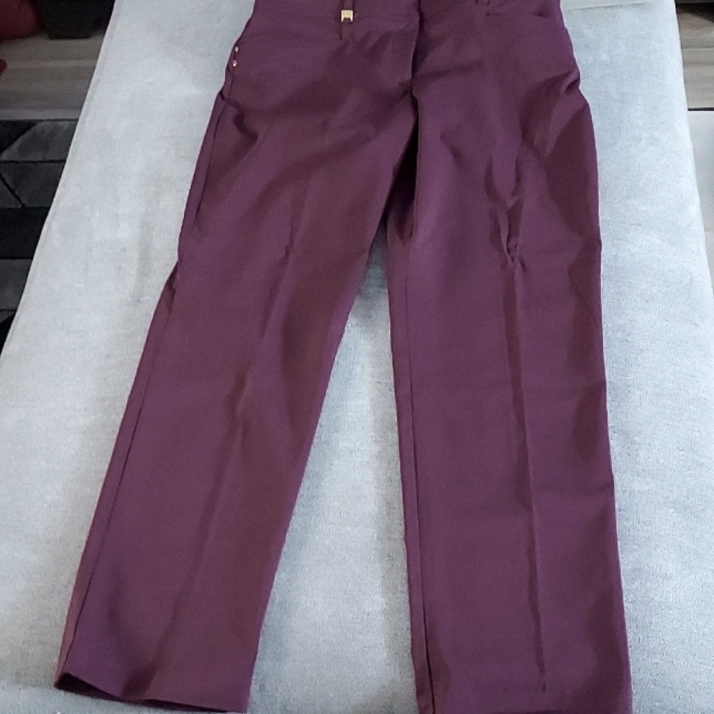 JM Collection women pants, size 10p, they are a wine color.